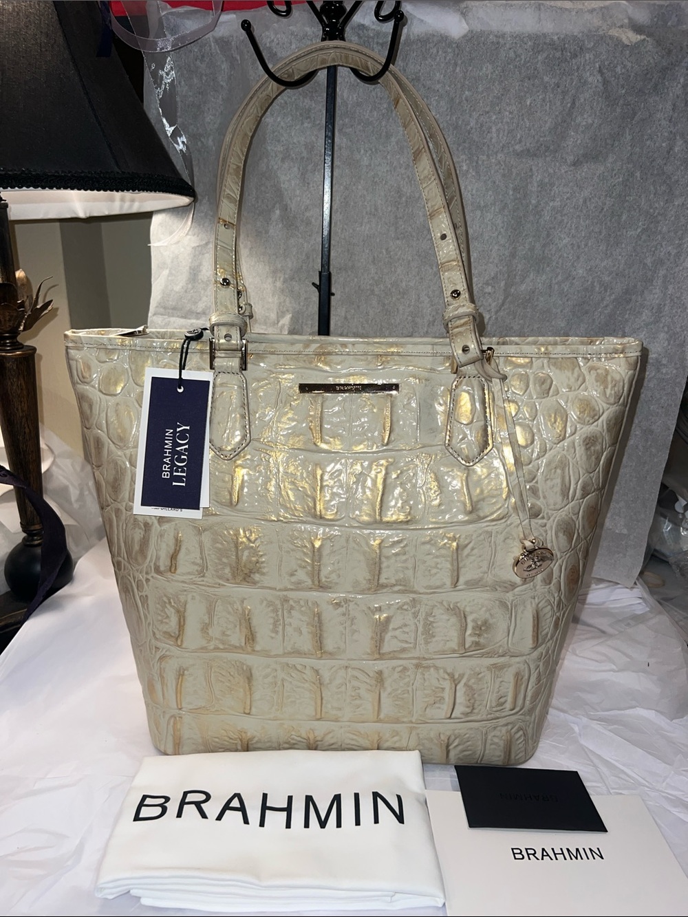 Brahmin Asher Champagne Ornico Legacy Bag